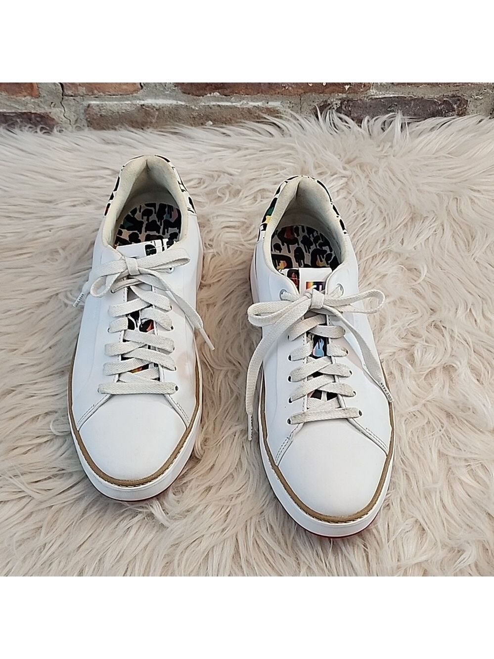 Cole Haan Women's GrandPro Topspin Sneakers White/Graffiti, Size 9B - Picture 5 of 17